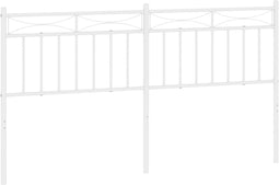 vidaXL - Hoofdbord - 160 - cm - metaal - wit