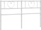 vidaXL - Hoofdbord - 160 - cm - metaal - wit