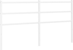 vidaXL - Hoofdbord - 160 - cm - metaal - wit