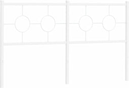 vidaXL - Hoofdbord - 160 - cm - metaal - wit