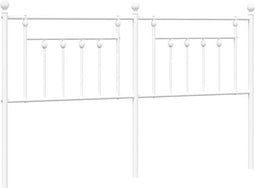 vidaXL - Hoofdbord - 160 - cm - metaal - wit