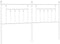 vidaXL - Hoofdbord - 160 - cm - metaal - wit