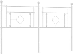 vidaXL - Hoofdbord - 160 - cm - metaal - wit