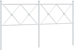 vidaXL - Hoofdbord - 160 - cm - metaal - wit