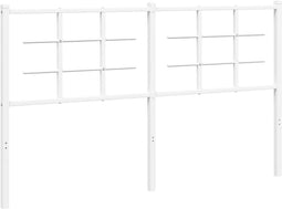 vidaXL - Hoofdbord - 160 - cm - metaal - wit
