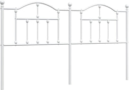 vidaXL - Hoofdbord - 160 - cm - metaal - wit