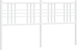 vidaXL - Hoofdbord - 160 - cm - metaal - wit