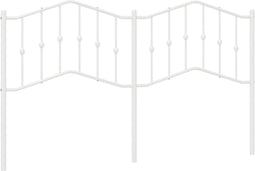 vidaXL - Hoofdbord - 160 - cm - metaal - wit