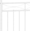 vidaXL - Hoofdbord - 160 - cm - metaal - wit