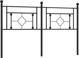 vidaXL - Hoofdbord - 160 - cm - metaal - zwart