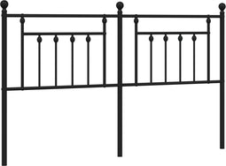 vidaXL - Hoofdbord - 160 - cm - metaal - zwart