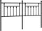 vidaXL - Hoofdbord - 160 - cm - metaal - zwart
