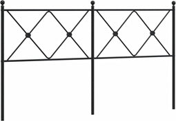 vidaXL - Hoofdbord - 160 - cm - metaal - zwart