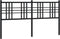 vidaXL - Hoofdbord - 160 - cm - metaal - zwart