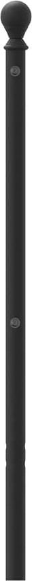 vidaXL - Hoofdbord - 160 - cm - metaal - zwart