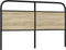 vidaXL - Hoofdbord - 160 - cm - staal - en - bewerkt - hout - sonoma - eikenkleurig
