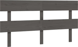 vidaXL - Hoofdbord - 164x3x81 - cm - massief - grenenhout - grijs