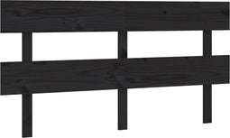 vidaXL - Hoofdbord - 164x3x81 - cm - massief - grenenhout - zwart