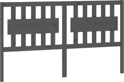 vidaXL - Hoofdbord - 165,5x4x100 - cm - massief - grenenhout - grijs