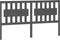 vidaXL - Hoofdbord - 165,5x4x100 - cm - massief - grenenhout - grijs