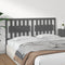 vidaXL - Hoofdbord - 165,5x4x100 - cm - massief - grenenhout - grijs