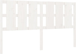 vidaXL - Hoofdbord - 165,5x4x100 - cm - massief - grenenhout - wit