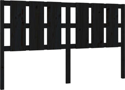 vidaXL - Hoofdbord - 165,5x4x100 - cm - massief - grenenhout - zwart
