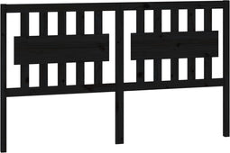 vidaXL - Hoofdbord - 165,5x4x100 - cm - massief - grenenhout - zwart