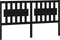 vidaXL - Hoofdbord - 165,5x4x100 - cm - massief - grenenhout - zwart