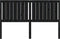 vidaXL - Hoofdbord - 165,5x4x100 - cm - massief - grenenhout - zwart