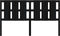 vidaXL - Hoofdbord - 165,5x4x100 - cm - massief - grenenhout - zwart