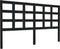 vidaXL - Hoofdbord - 165,5x4x100 - cm - massief - grenenhout - zwart
