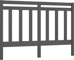 vidaXL - Hoofdbord - 166x4x100 - cm - massief - grenenhout - grijs
