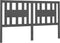 vidaXL - Hoofdbord - 166x4x100 - cm - massief - grenenhout - grijs