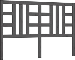 vidaXL - Hoofdbord - 166x4x100 - cm - massief - grenenhout - grijs