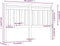 vidaXL - Hoofdbord - 166x4x100 - cm - massief - grenenhout - grijs