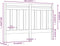 vidaXL - Hoofdbord - 166x4x100 - cm - massief - grenenhout - grijs