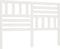 vidaXL - Hoofdbord - 166x4x100 - cm - massief - grenenhout - wit