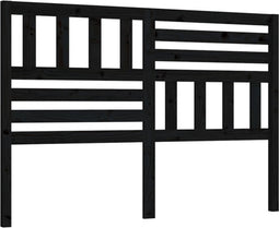vidaXL - Hoofdbord - 166x4x100 - cm - massief - grenenhout - zwart