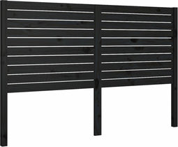 vidaXL - Hoofdbord - 166x4x100 - cm - massief - grenenhout - zwart