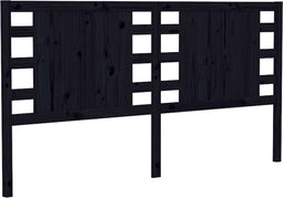 vidaXL - Hoofdbord - 166x4x100 - cm - massief - grenenhout - zwart