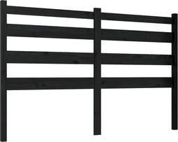 vidaXL - Hoofdbord - 166x4x100 - cm - massief - grenenhout - zwart