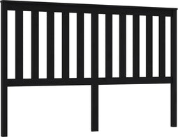 vidaXL - Hoofdbord - 166x6x101 - cm - massief - grenenhout - zwart