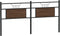 vidaXL - Hoofdbord - 180 - cm - bewerkt - hout - en - staal - bruin - eikenkleurig