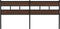 vidaXL - Hoofdbord - 180 - cm - bewerkt - hout - en - staal - bruin - eikenkleurig
