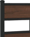 vidaXL - Hoofdbord - 180 - cm - bewerkt - hout - en - staal - bruin - eikenkleurig