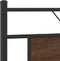 vidaXL - Hoofdbord - 180 - cm - bewerkt - hout - en - staal - bruin - eikenkleurig