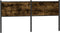 vidaXL - Hoofdbord - 180 - cm - bewerkt - hout - en - staal - gerookt - eikenkleurig