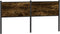 vidaXL - Hoofdbord - 180 - cm - bewerkt - hout - en - staal - gerookt - eikenkleurig