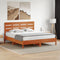 vidaXL - Hoofdbord - 180 - cm - massief - grenenhout - wasbruin